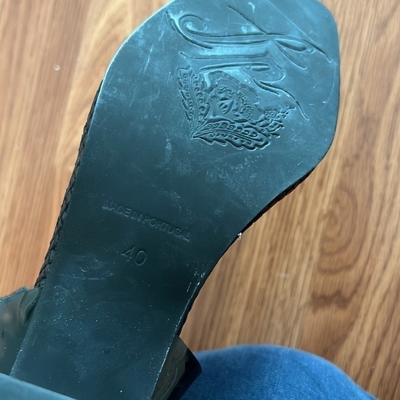 Free People Black Synthetic Transparent Sandals With Heels Size 40 - Picture 16 of 16